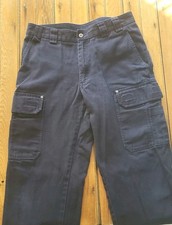 Duluth Trading Co Fire Hose Cargo Pants Men  s 34 X 32 Navy Blue Relaxed Fit VGC