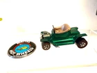 Vintage Hot Wheels Redline Hot Heap 1968 Sweet 16 US Cast Green W/ Button