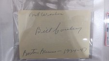 Boston Bruins Cut Bill Cowley PSA Authentic 