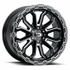 18 Vision 405 Korupt Gloss Black Milled Spoke 18x9 Wheel 6x5.5 6x139.7 -12mm