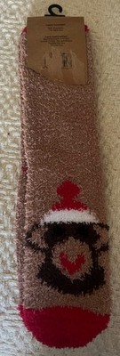 Cozy ChirpySocks- Sock Monkey Santa Design