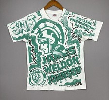 Vintage 90s Michigan State Spartans University AOP T Shirt Sports College Tee L