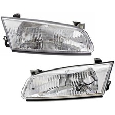 Halogen Headlight Set For 1997-1999 Toyota Camry Left And Right With Bulbs
