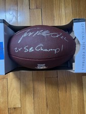 KANSAS CITY CHIEFS TRENT MCDUFFIE SIGNED NFL FOOTBALL BECKETT HOLO 2X SB Champs