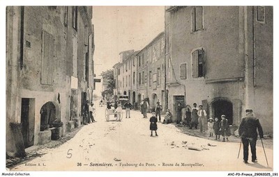 AYCP3-0307-30 - Sommieres - Faubourg du Pont - Route de Montpellier