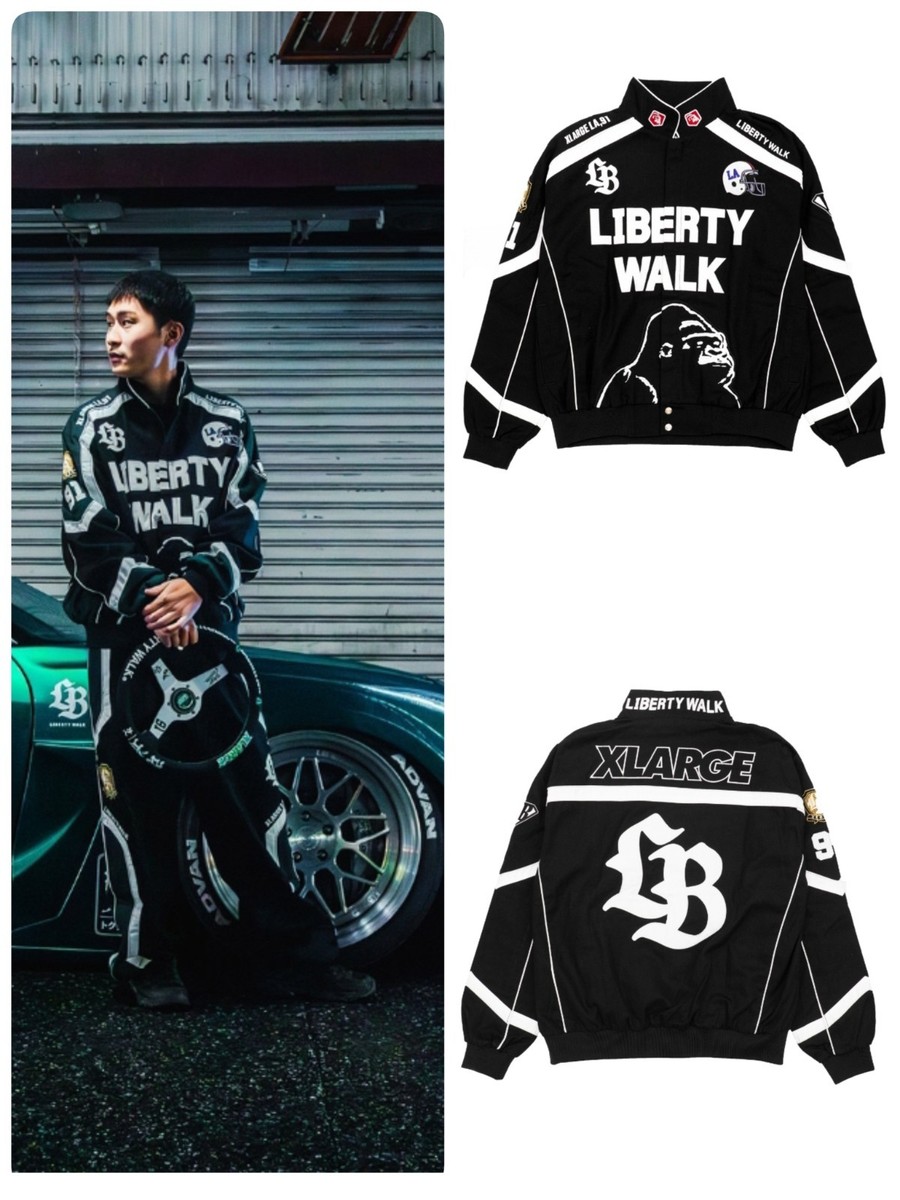 LIBERTY WALK×XLARGE WALK RACING JACKET BLACK OT73-BK | eBay
