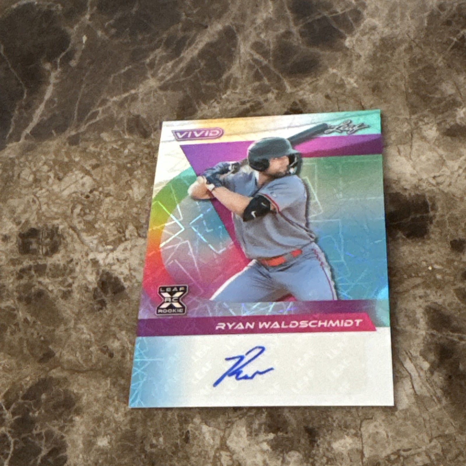 RYAN WALDSCHMIDT 2024 Leaf Vivid Draft Baseball AUTO Laser Parallel 1/1 Card! 🔥