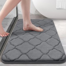 Memory Foam Bath Mat Rug 30x20 Ultra Soft and Absorbent Bathroom Rugs Non-Sli...