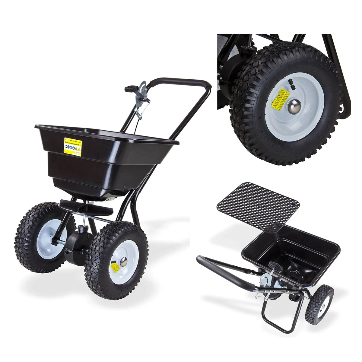 Cellfast Handstreuwagen 12 Liter – Für Streugut, Saat & Dünger, 45 Cm Streubreite