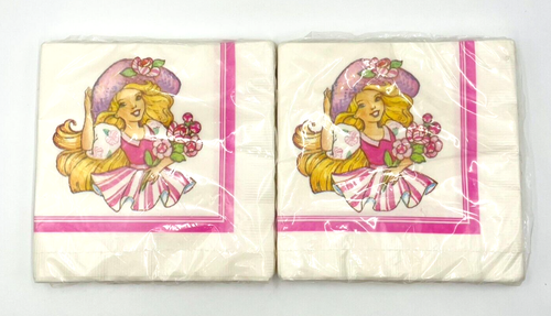 American Greetings Peppermint Rose Party 32 Napkins TWO PACKS Forget Me Not