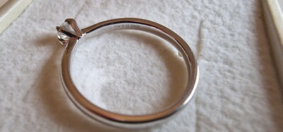 Verlobungsring neu EGF 750 weißgold Ringgröße 50 Diamant 0,1 Karat