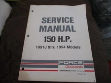 1991 1991J Thru 1994 Force 150 hp Outboard Service Repair Manual 90-823268