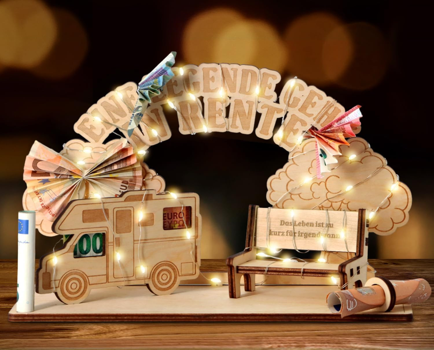 Lustige Ruhestand Geschenk Mit LED Lichterkette, Rentner Geschenk Mann Frau