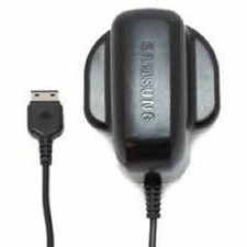 Genuine Samsung 3-Pin UK Mains Phone Charger Power Adapter Black ATADS30UBE