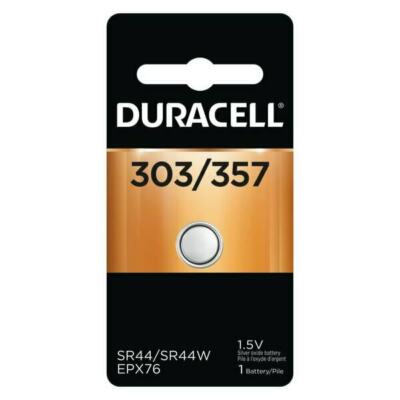 Duracell 357 / 303 Silver Oxide 6 Batteries (SR44SW / SR44W) 