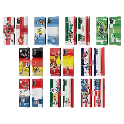 LOONEY TUNES FLAGGE GRAFIK LEDER BOOK CASE FÜR APPLE iPHONE HANDYS