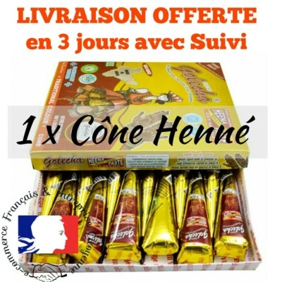 Cone henne Marron Golecha SANS PPD / Vendeur en FRANCE / Livraison GRATUITE