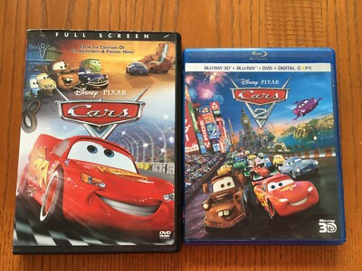 Disney Pixar Cars: Fullscreen And Cars 2: DVD, Blu-Ray, Blu-Ray 3D