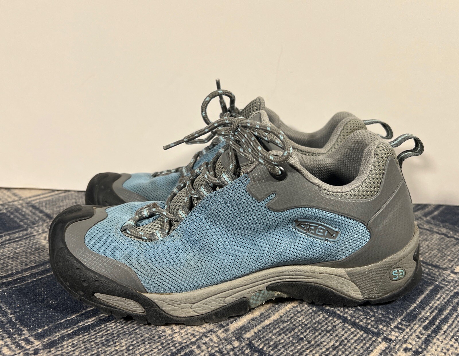 KEEN Scarpe da trekking appassionate donna 8 blu grigio camp arrampicata camminata all'aperto