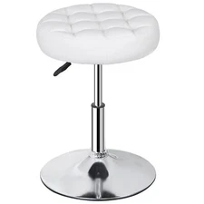 Vanity stool Adjustable Height 360° Swivel PU Leather Makeup Ottoman Stool Chair