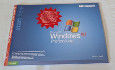Microsoft Windows XP Professional Version 2002 SP-1a Sealed for 2 PC