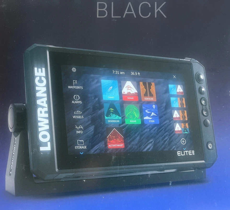 Lowrance Elite FS 9 Black Fishfinder Chartplotter NO Transducer & US Inland Maps - Image 3 of 4