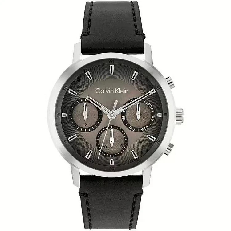 Orologio Uomo Calvin Klein Gauge 25200496 Cronografo Con Cinturino Pelle Nera