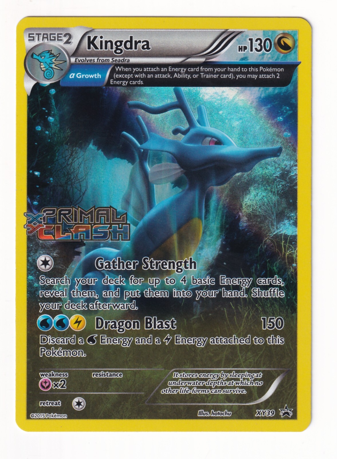 Pokemon Card Kingdra XY39 Primal Clash Holo Rare Promo Prerelease