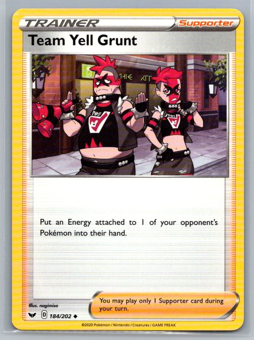 Team Yell Grunt 184/202 Sword & Shield Uncommon Pokémon TCG 2020