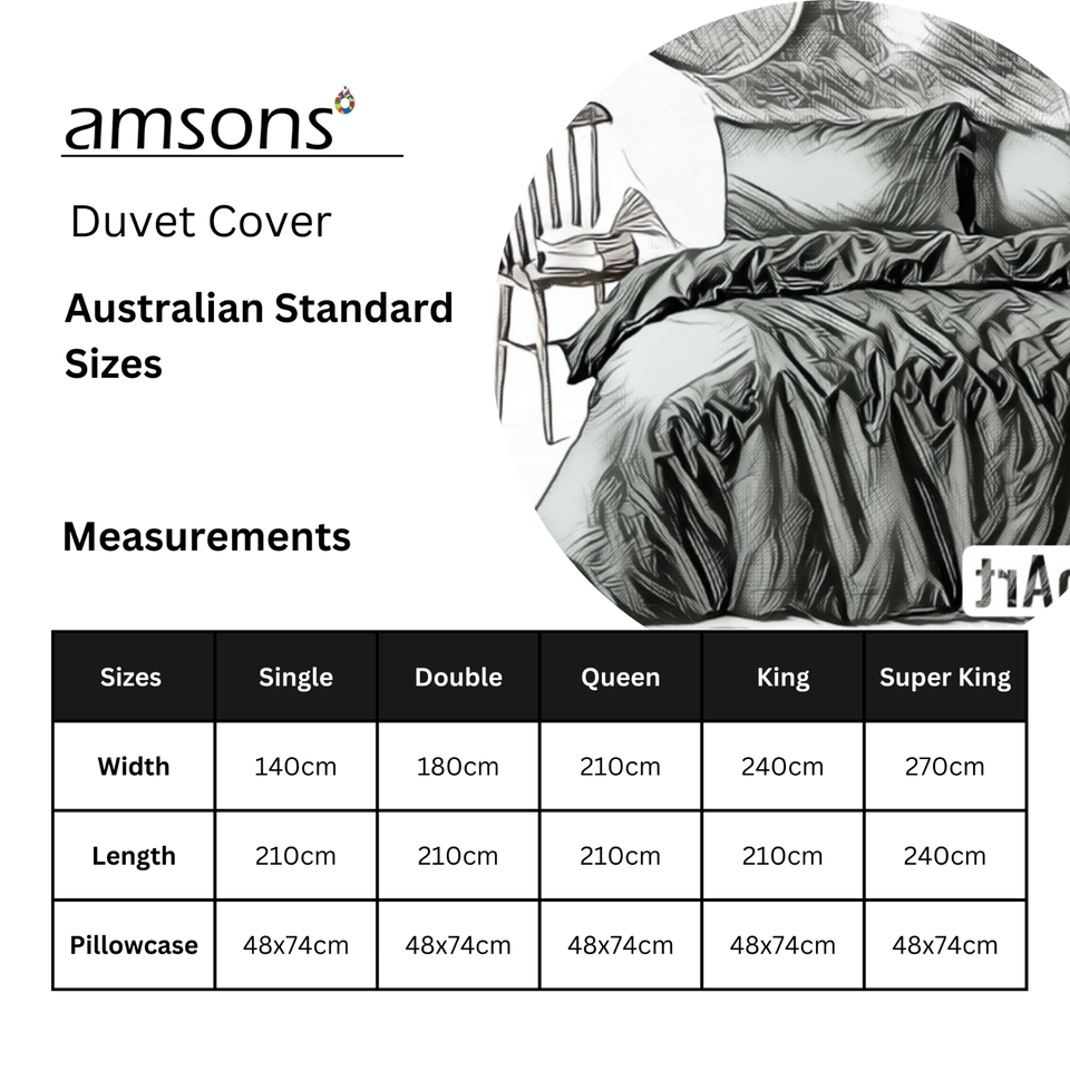 King Size Duvet Cover Cotton Rich Single Queen Super King Quilt Covers
