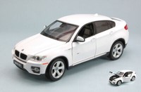 Rastar 1/24 Bmw X6 2010 Weiss Modellbau Statisches Modell Diecast