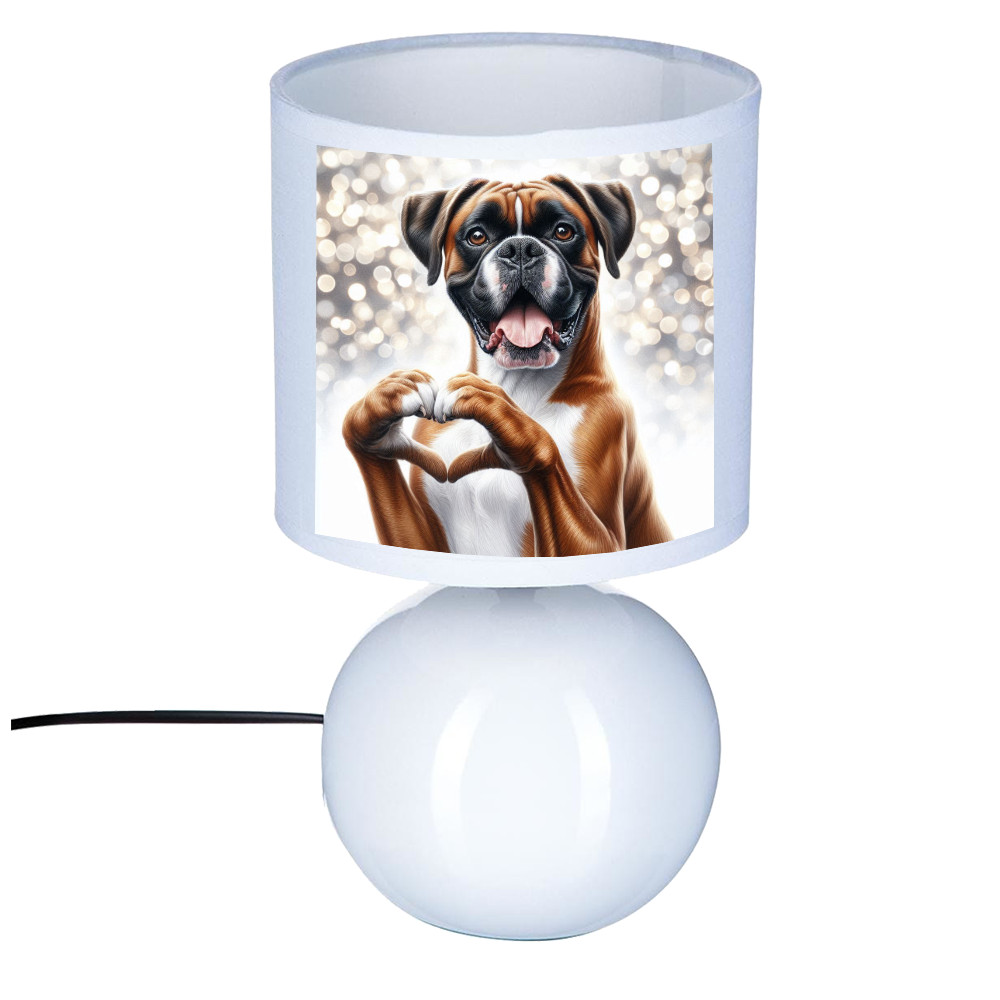 Lampe de chevet Chien Boxer éclairage anti-éblouissement pour lecture nocturne