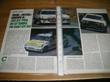 ESSAIS COURSE.............PEUGEOT 205 GTi 1900/R5 GT TURBO/VW GOLF GTi 16S......