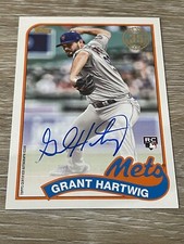 Grant Hartwig RC 2024 Topps Update - 1989 Baseball Autograph #89BA-GHA Mets