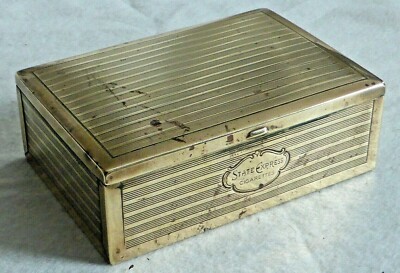 state express brass cigarette box Vintage Vintage Brass State Express Cigarette