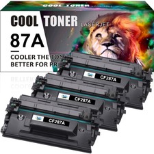 3 pack CF287A Toner Cartridge fits HP Enterprise MFP M527f Pro M501dn Printer
