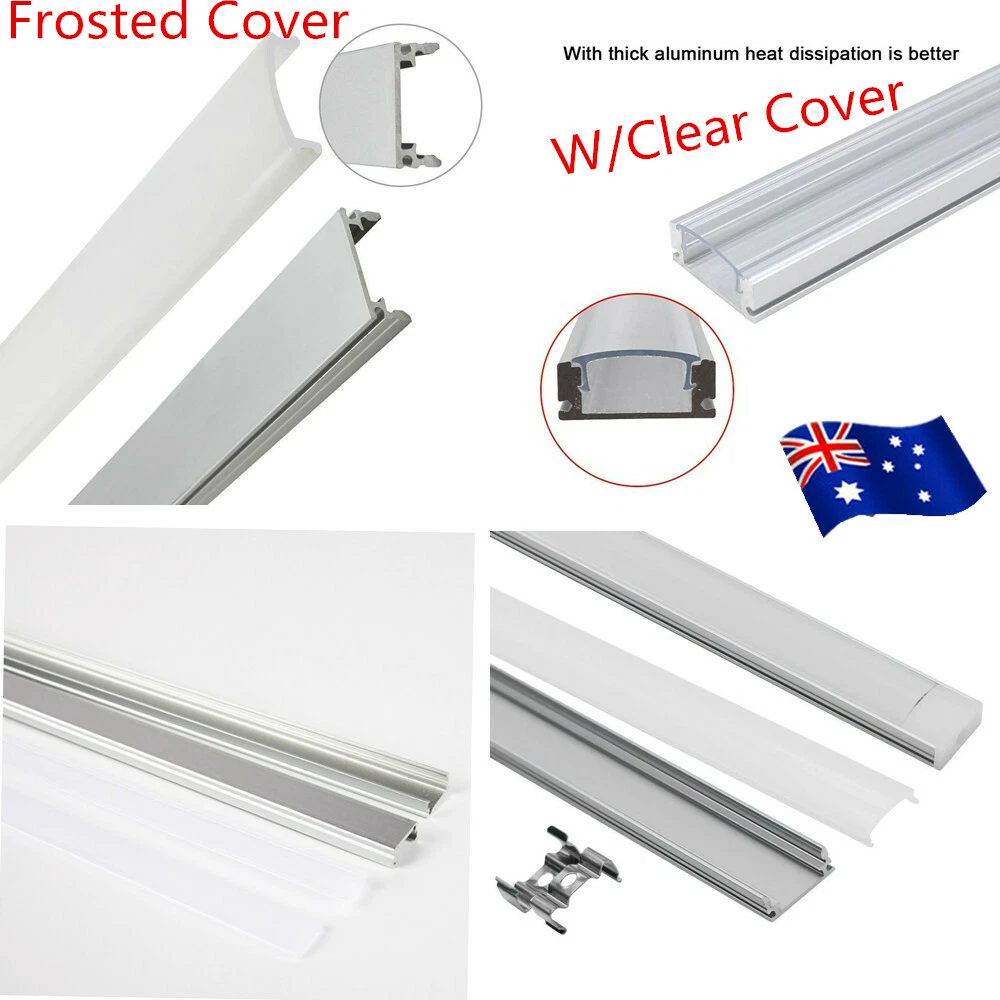 12x90cm Aluminium Alloy Channel Profile Heatsink PVC Diffuser LED Strip Lights