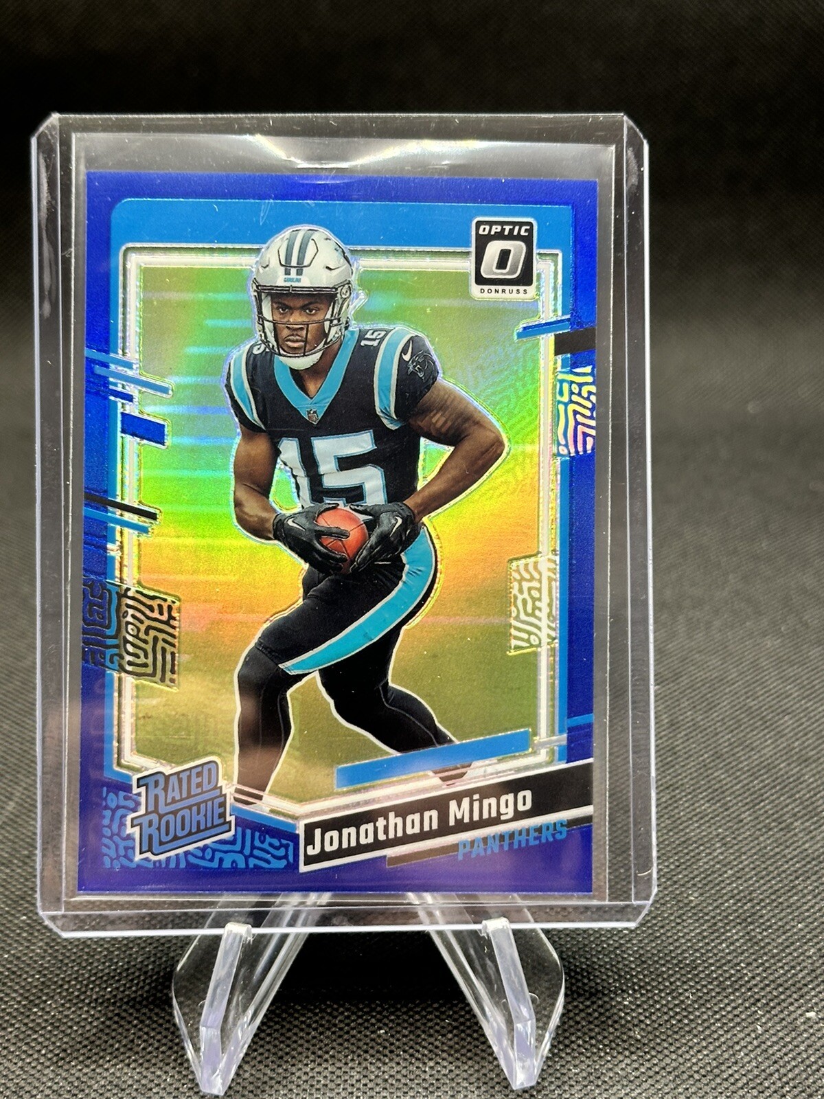 2023 Optic Jonathan Mingo Rated Rookie /199 Blue Prizm #215 Panthers RC