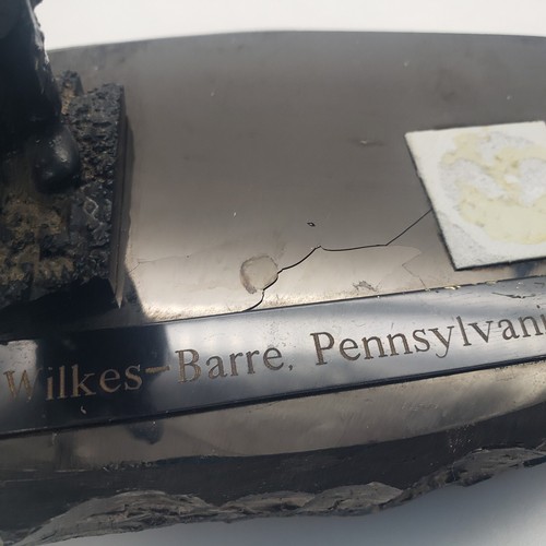 Anthracite Coal Miner Trophy Paperweight Wilkes-Barre Pennsylvania - As Is - Picture 19 of 19