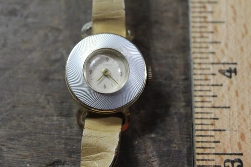 Vintage Timex Aluminum Women's Cavatina Watch Mechanical Wind Up Works