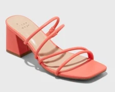 A new day (and) Blakely Coral Heels Block Heel Women Size 7