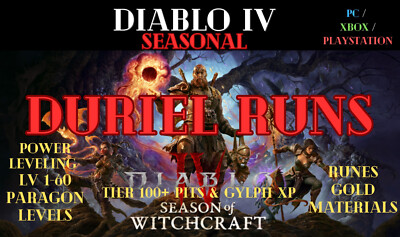  Diablo 4 SEASON 7   POWER LEVELS  DURIEL MATS    PARAGON LEVEL THE PITS S7