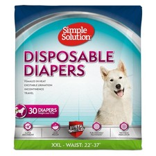 Simple Solution Disposable Female Dog Diapers, Super Absorbent, XXL, 30 Count