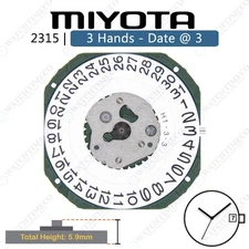 Genuine Miyota 2315 Watch Movement Japan (Multiple Variations)