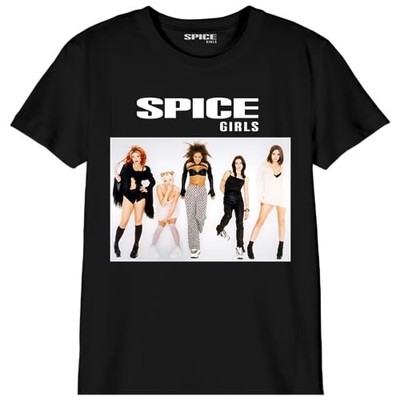 SPICE GIRLS T-Shirt Kinder Unisex, Schwarz, Größe 6 Jahre, Modell BOSPICETS004