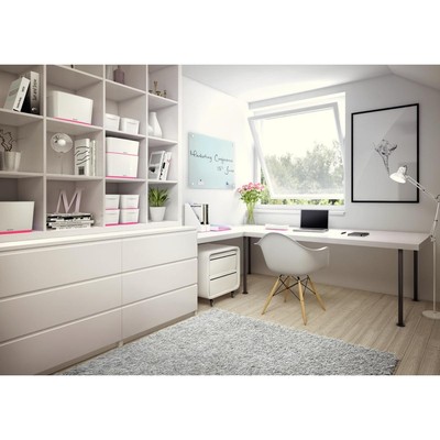 5229 Aufbewahrungsbox MyBox WOW Klein A5, mit Deckel ABS weiß grau Leitz 5229-10