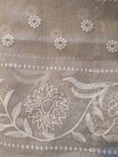 jinchan Linen Sheer Curtains for 50W x 84L Pack of 2 , Sheer Beige 2 panels