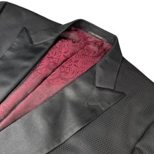 Ermenegildo Zegna Men's Peak Lapels 1-Button Tuxedo Dinner Jacket Black 52R US