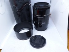 Obiettivo macro Sony Minolta 100mm F2.8 con cappuccio e custodia rigida usato