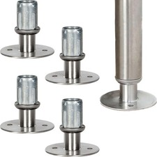 Stainless Steel Adjustable Flanged Feet for Stainless Steel 1-5/8" O.D. Tubin...